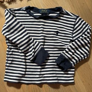 Boys Long sleeve waffle knit Ralph Lauren shirt